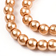 Chapelets de perles rondes en verre peint HY-Q003-4mm-36A-3