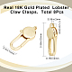 CREATCABIN 8Pcs 18K Gold Plated Brass Lanyard Snap Hook Keychain Hook Clip Key Chains Connector Trigger Clasps Oval Lobster Claw Clasps for Key Ring Making Handmade DIY Crafts Accessories 1 x 2.5cm KK-CN0002-38-2