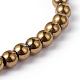 Chapelets de perles en hématite synthétique sans magnétiques G-G091-6mm-1-2