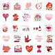 50 autocollant de dessin animé en PVC sur le thème de la Saint-Valentin. PW-WG84874-01-4
