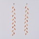 Electroplate Glass Beads Dangle Stud Earrings EJEW-JE03820-03-2