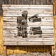 Mayjoydiy 木の切り株ステンシル 木製ステーク ペイントステンシル ロープステーク模様 11.8×11.8インチ 耐久性のある再利用可能なペット素材 DIY 描画テンプレート 木製の壁にペイント ホームデコレーション DIY-WH0402-062-4