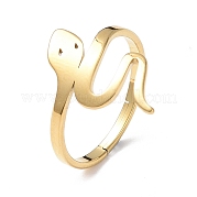 Ионное покрытие (ip) 304 регулируемое кольцо в виде змеи из нержавеющей стали для женщин RJEW-I097-06G