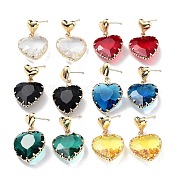 Серьги-гвоздики из светло-золотой латуни EJEW-Q800-45KCG
