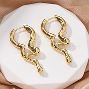 Серьги-кольца из плавящейся латуни для женщин EJEW-Z019-19G