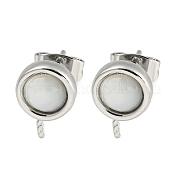 Серьга-гвоздик из латуни с морской ракушкой KK-Q820-05P