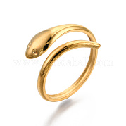 Ионное покрытие (ip) 304 кольцо из нержавеющей стали в виде змеиной манжеты RJEW-N038-113LG