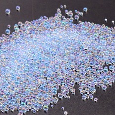 AB-farbig plattierte 3D-Nagelkunst-Mini-Kugelperlen aus Glas MRMJ-WH0064-40K