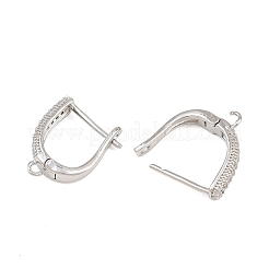 Gestell-Beschichtung Messing Micro Pave Kubisch Zirkonia Creolen Ohrring Zubehörse&nbsp;CU-CBA5806-04P