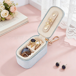 Mini boîte à bijoux en velours avec fermoirs en alliage&nbsp;AJEW-WH0886-77B