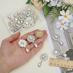 16pcs Legierung Strass Cabochons&nbsp;FIND-FG0004-26C