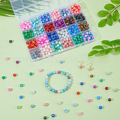 480 perle rotonde in vetro da trafila in 24 colori&nbsp;GLAD-DC0001-01