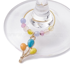 Pietra preziosa charms in vetro di vino&nbsp;AJEW-JO00208