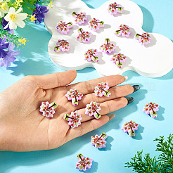 20 pièce de perles acryliques opaques imprimées&nbsp;OACR-TA0004-75B