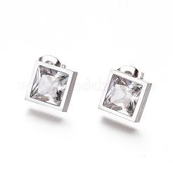 Boucles d'oreilles avec zircon cubique&nbsp;EJEW-G267-04P