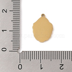 Pendentifs en acier inoxydable 304 émaillé avec placage ionique (IP) sur le thème de Noël&nbsp;STAS-Z083-07G-05