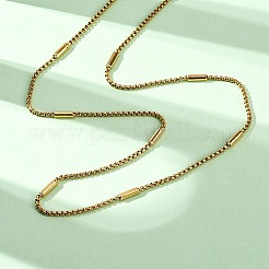 Collares de cadena de caja de columna de acero inoxidable 304 de 2 mm&nbsp;NJEW-K291-02G