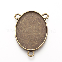 Configuración del conector cabochon de aleación de estilo tibetano&nbsp;TIBE-Q079-30x40-AB-FF