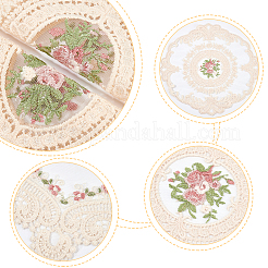 6 Stück Tischsets aus Polyester mit Stickereien in 3 Stilen&nbsp;AJEW-GF0004-86