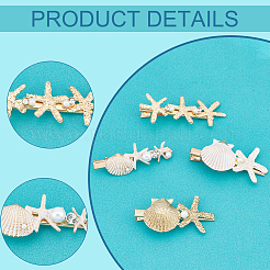 4 Stück 4 Stile Eisen-Alligator-Haarspangen&nbsp;PHAR-PH0001-11