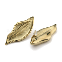 Orecchini a bottone a forma di foglia in acciaio inossidabile 304 per donna&nbsp;EJEW-C092-01G