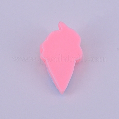 Cabochon en résine opaque givrée&nbsp;RESI-WH0009-06