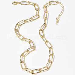Colliers à chaîne trombone texturée en acier inoxydable 304 pour femmes&nbsp;HX6515-2