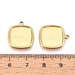 Cabochon-Fassungen für Anhänger aus Edelstahl 304&nbsp;STAS-T067-13G