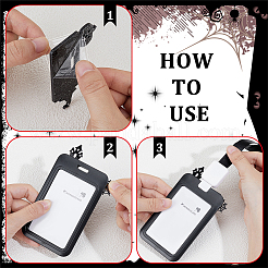 10 porta credencial acrílico con purpurina para Halloween&nbsp;DIY-BC0016-44