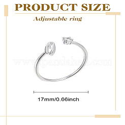 1 anillo abierto con letras de latón y rhinestone para mujer&nbsp;AJEW-LP0004-47O-S