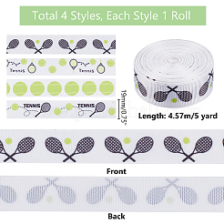 4 Rolle Ripsband mit Sportball-Aufdruck in 4 Farben&nbsp;OCOR-PH0004-07C