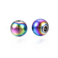 Perlas de acero inoxidable 304 con revestimiento de color arcoíris&nbsp;STAS-S119-081C-01