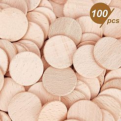 Cabochon in legno di faggio naturale non finito&nbsp;WOOD-NB0001-93
