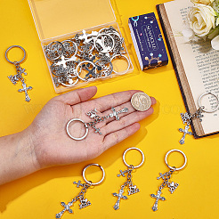 20 porte-clés croix en alliage avec pendentif sacré&nbsp;KEYC-SC00055