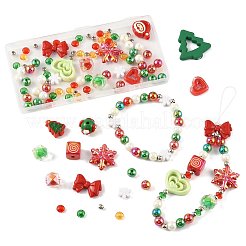 100 stücke 19 arten weihnachten acryl perlen&nbsp;MACR-FS0002-33