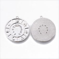 Pendentifs en laiton zircon cubique transparent&nbsp;KK-N232-164-NF