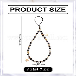 1 cordino da polso per cellulare in lega di zinco e perline di vetro&nbsp;AJEW-LP0001-52