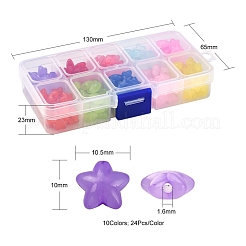 240pcs 10 Farben transparente Acrylperlen&nbsp;MACR-YW0001-89