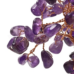 Decorazioni natalizie per alberi con scaglie di ametista naturale&nbsp;DJEW-K028-03A