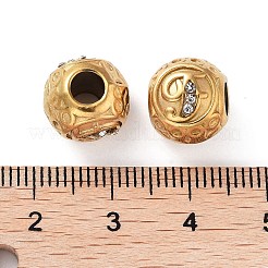 Ionenplattierung (IP) 304 Edelstahl Strass europäischen Perlen&nbsp;STAS-A092-10F-G