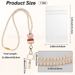 Taschenriemen aus Holzkette&nbsp;AJEW-WH20072-29B