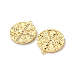 Pendentifs avec zircon cubiques à micro-pavés en laiton&nbsp;KK-D388-13G