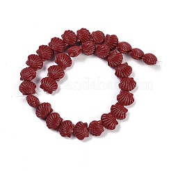 Fili di perline intagliate tinte in corallo sintetico&nbsp;CORA-K009-05A-05