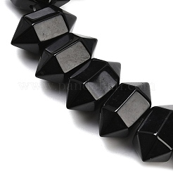 Natürlicher schwarzer Onyx (gefärbt und erhitzt) Doppelendperlenstränge&nbsp;G-T142-94