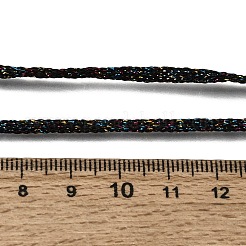 Cordón metálico de poliéster de 3.5 mm para la fabricación de collares con cordón trenzado&nbsp;FB-CBAA152-01G-10