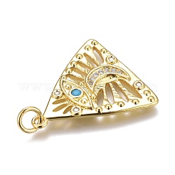 Pendentifs en laiton zircon cubique transparent&nbsp;ZIRC-O035-02G