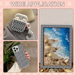 2 Stück Hotfix-Glas-Strass mit Tartan-Muster&nbsp;DIY-ME0001-63A