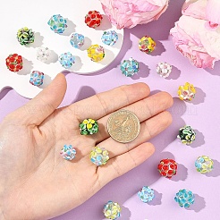 8 Stück 8 Farben handgefertigte holprige Bunte Malerei-Perlen&nbsp;LAMP-YW0004-17