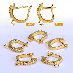 Risultati dell'orecchino a cerchio in zirconi cubici trasparenti da 10 pz in ottone&nbsp;ZIRC-SZ0005-16
