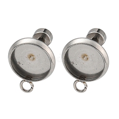 Anlaufgeschützte Ohrstecker aus Edelstahl 201&nbsp;STAS-K279-01B-P